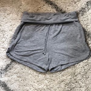 Gray yoga shorts